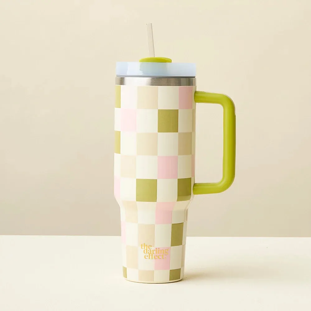 40 oz Take Me Everywhere Tumbler - Check Green