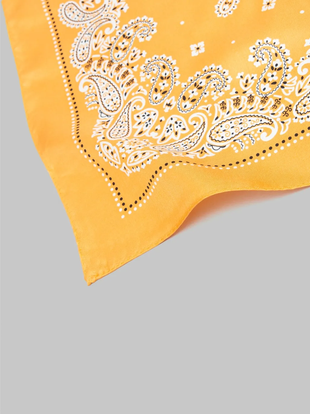 Anonymous Ism Paisley & Dots Silk Scarf Orange