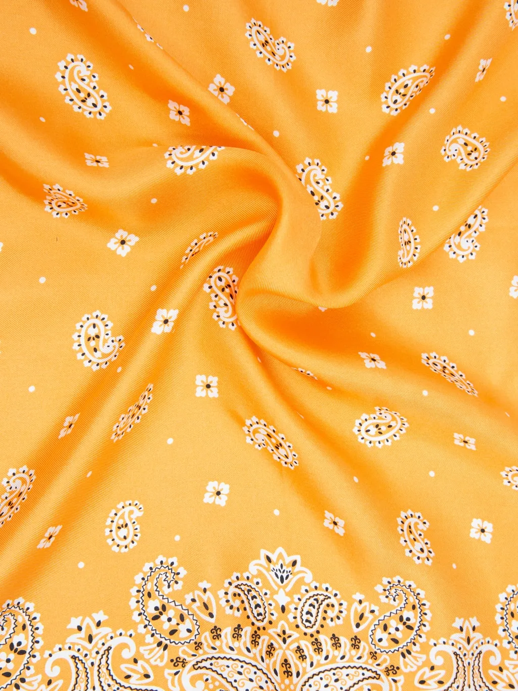 Anonymous Ism Paisley & Dots Silk Scarf Orange
