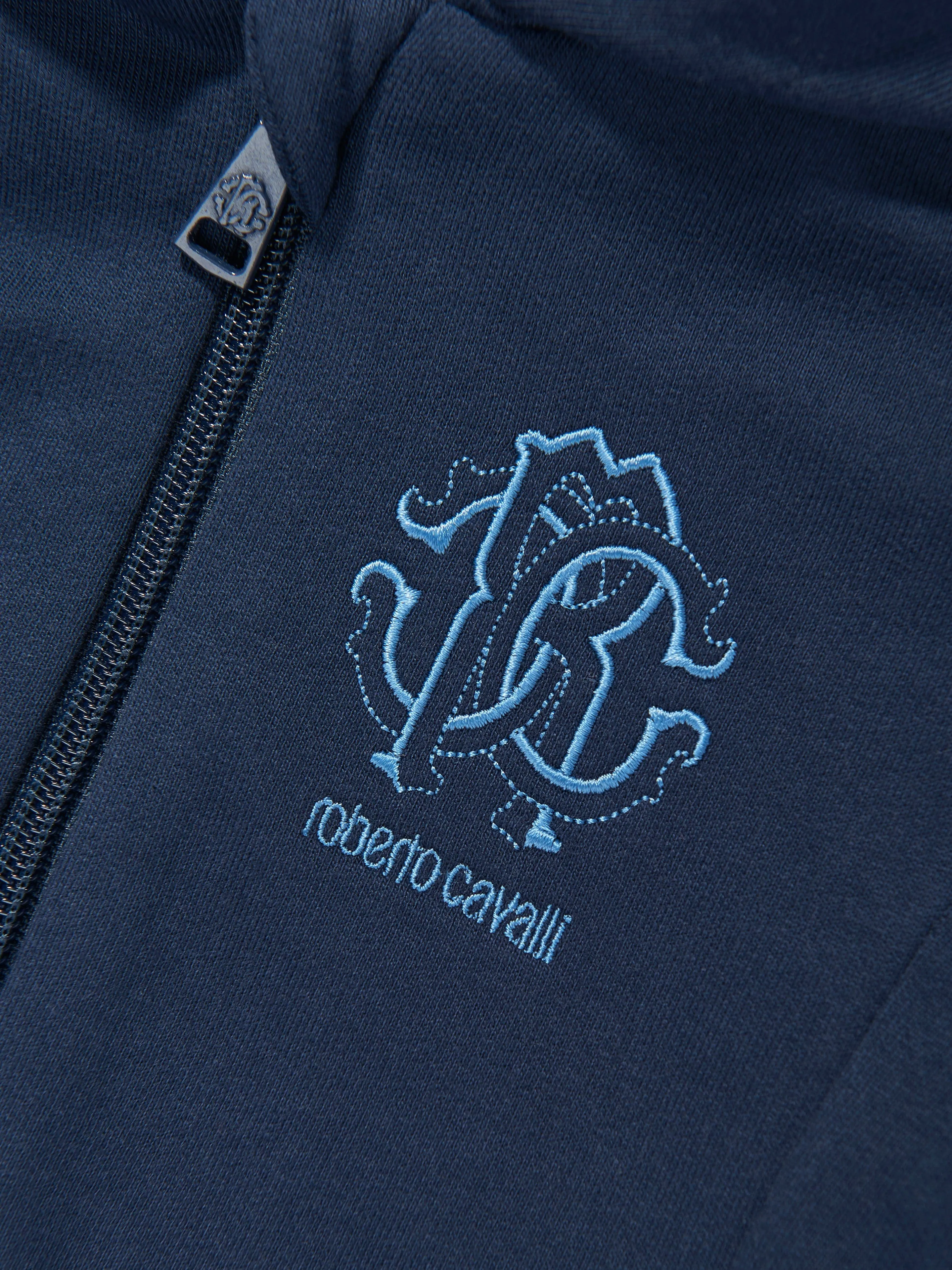 Baby Boys Logo Zip Up Top in Navy