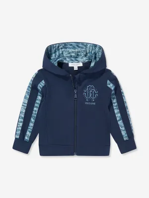 Baby Boys Logo Zip Up Top in Navy