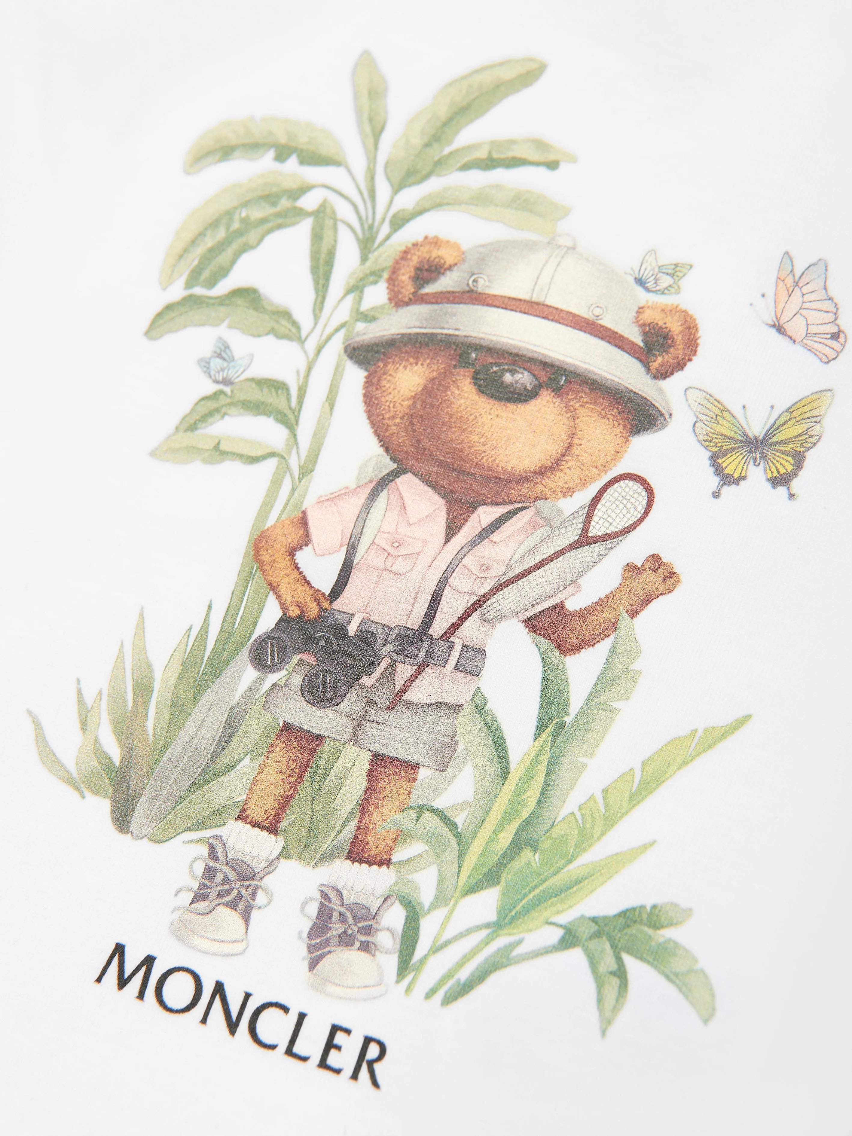 Baby Girls Bear Print T-Shirt in White