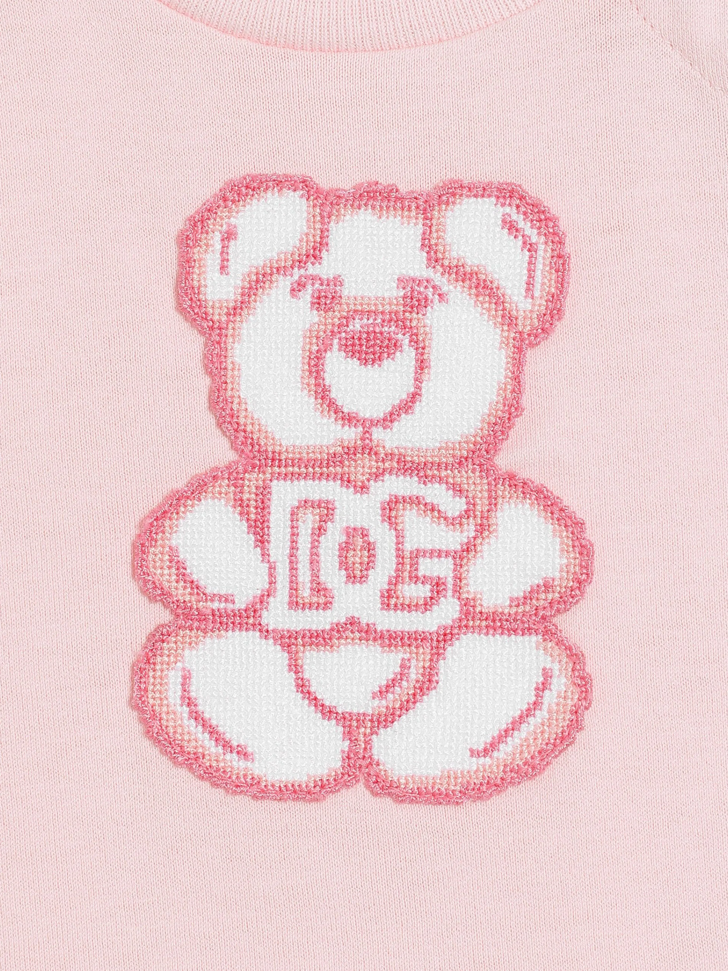 Baby Girls Bear T-Shirt in Pink