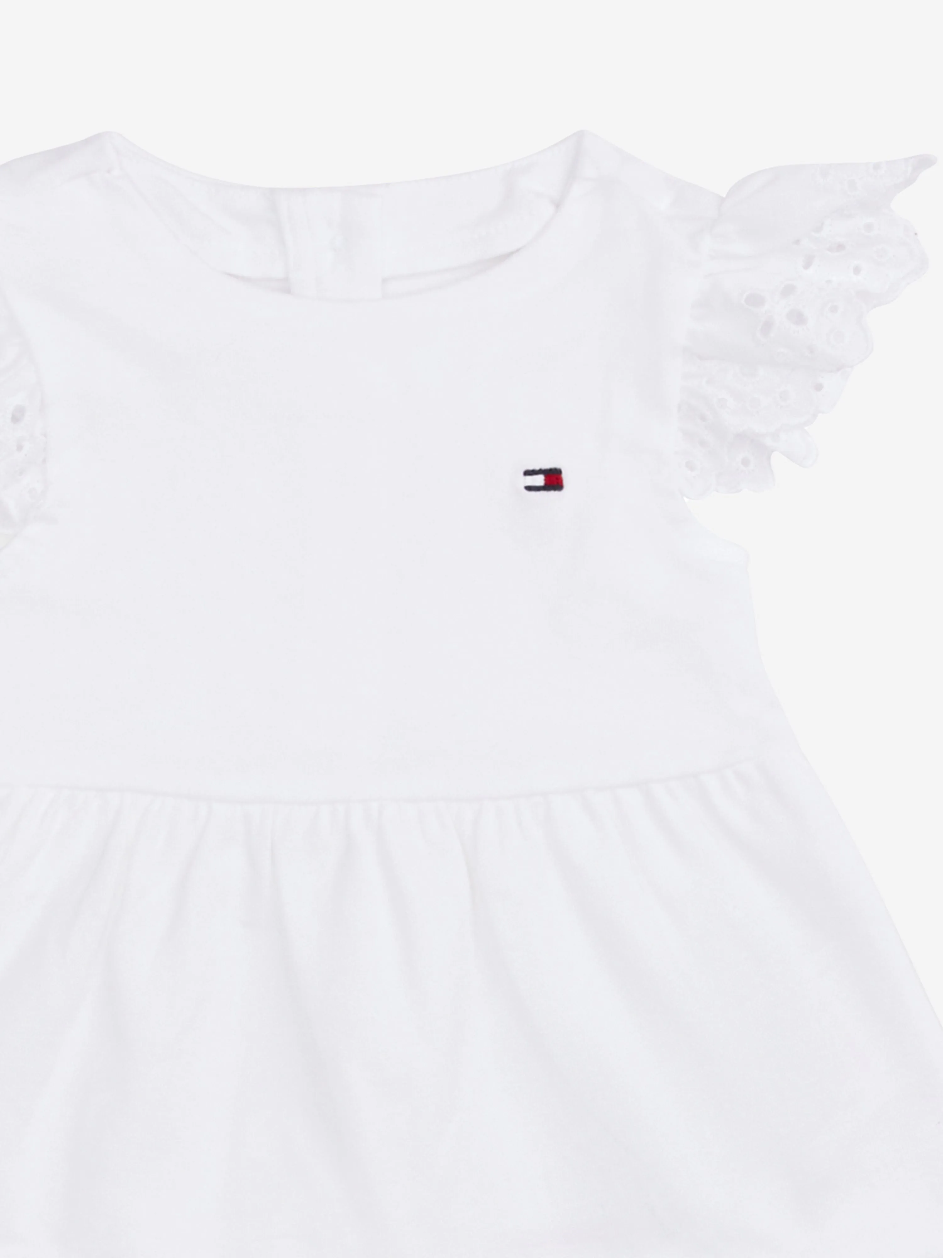 Baby Girls Broderie Anglaise Dress in White
