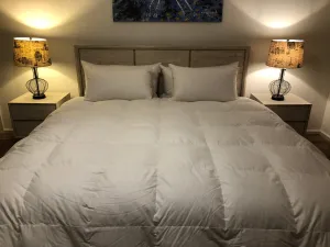 Baffle Boxed US Queen Size Comforter 98-99% White Premium Hand Select Polish Goose Down 5 Blanket Warmth 900 Fill Power