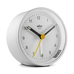 BC12 Braun classic analogue alarm clock - white