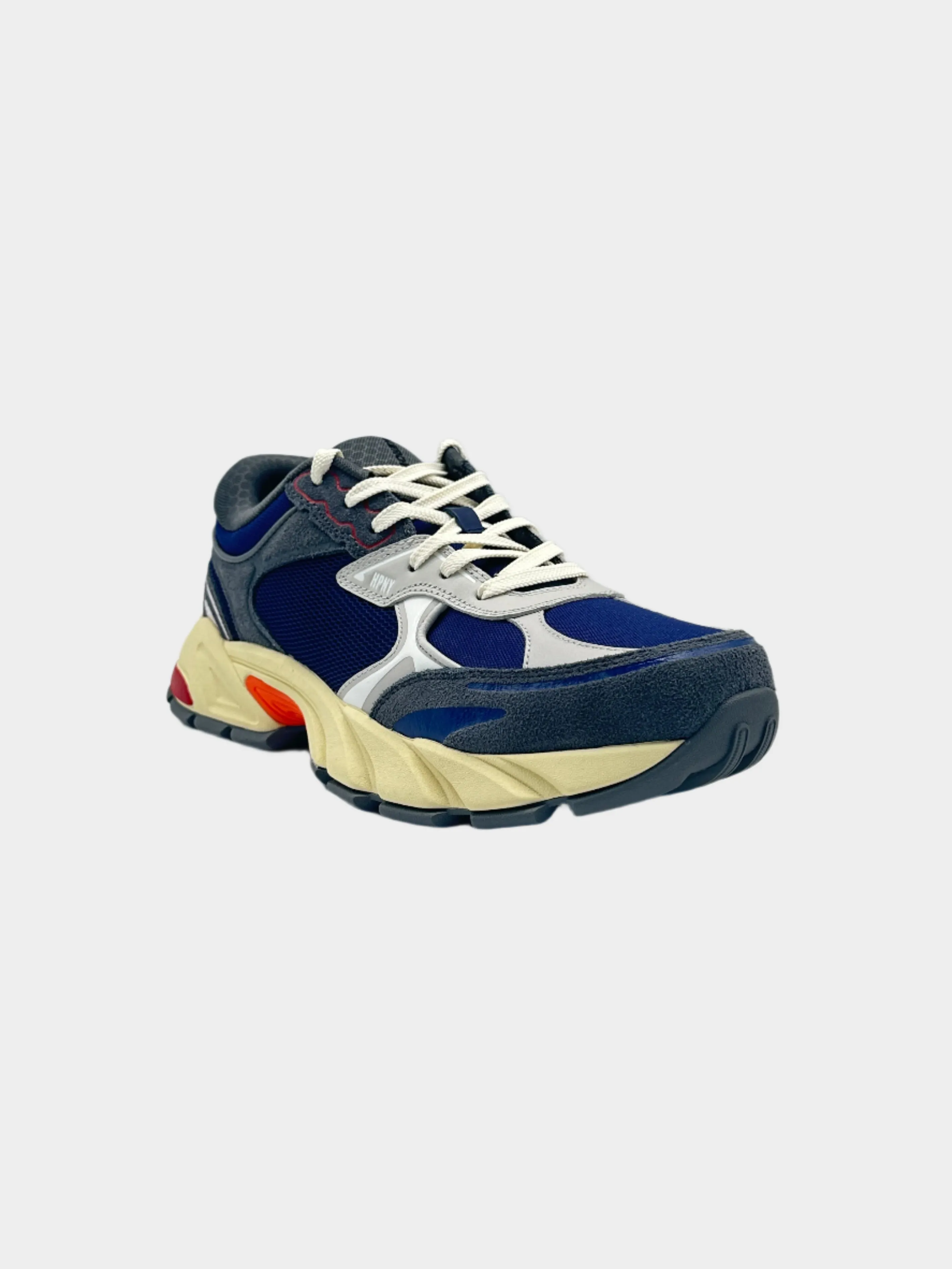 Block Stepper Sneakers Low-Top in Suede e Mesh