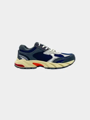 Block Stepper Sneakers Low-Top in Suede e Mesh
