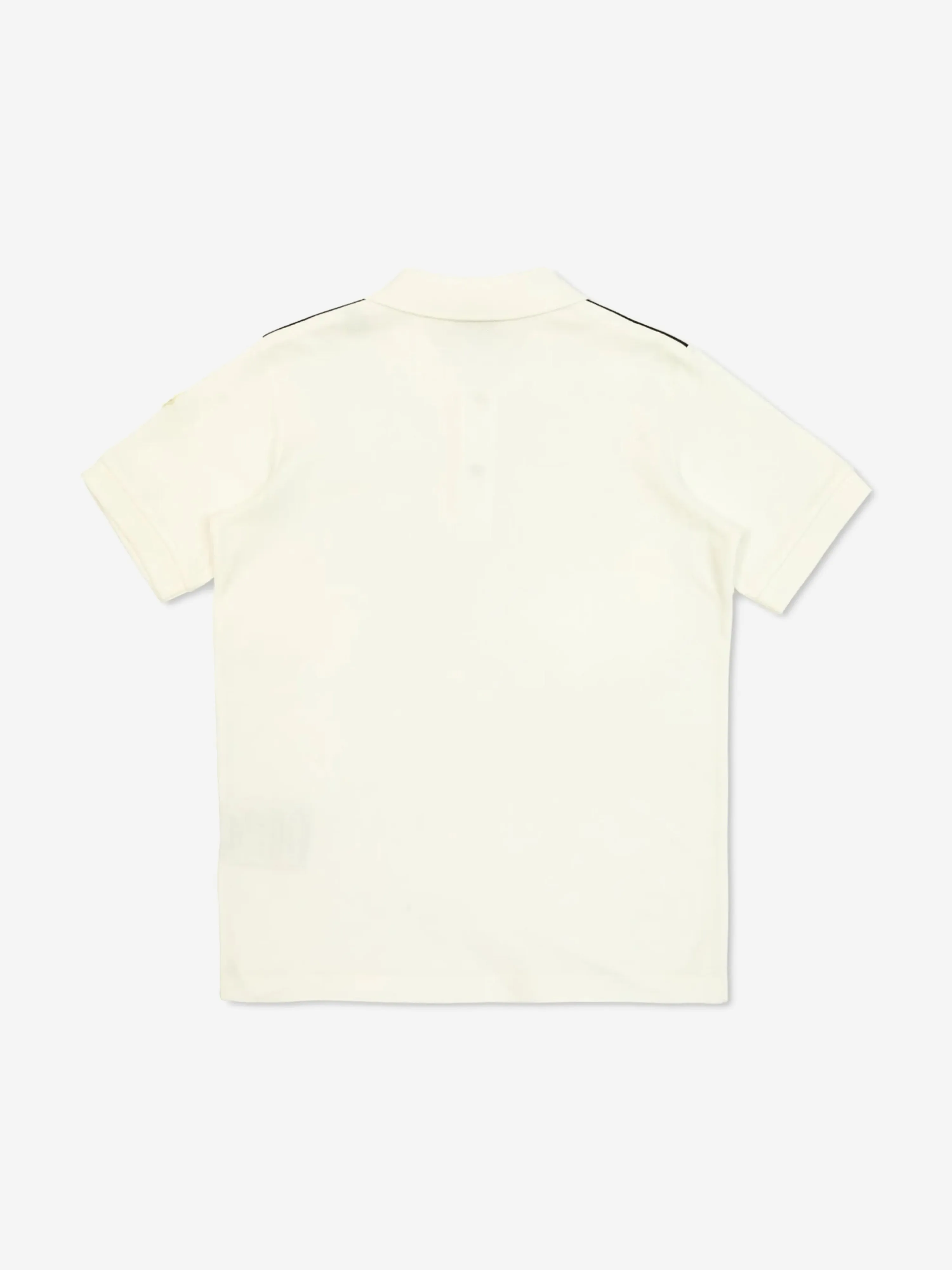 Boys Cotton Polo Shirt in Ivory