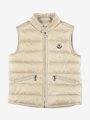 Boys Down Padded Gui Gilet in Beige