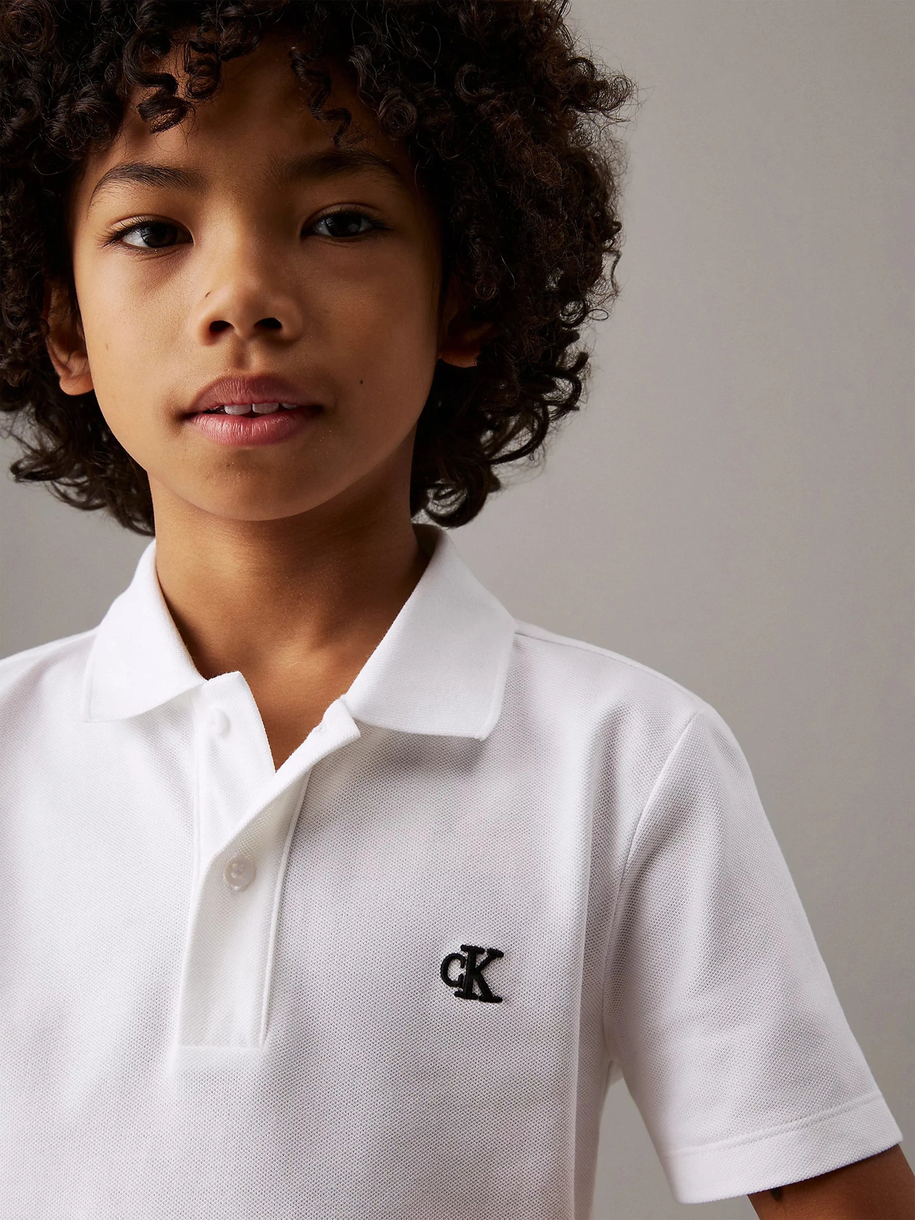 Boys Essential Polo Shirt in White