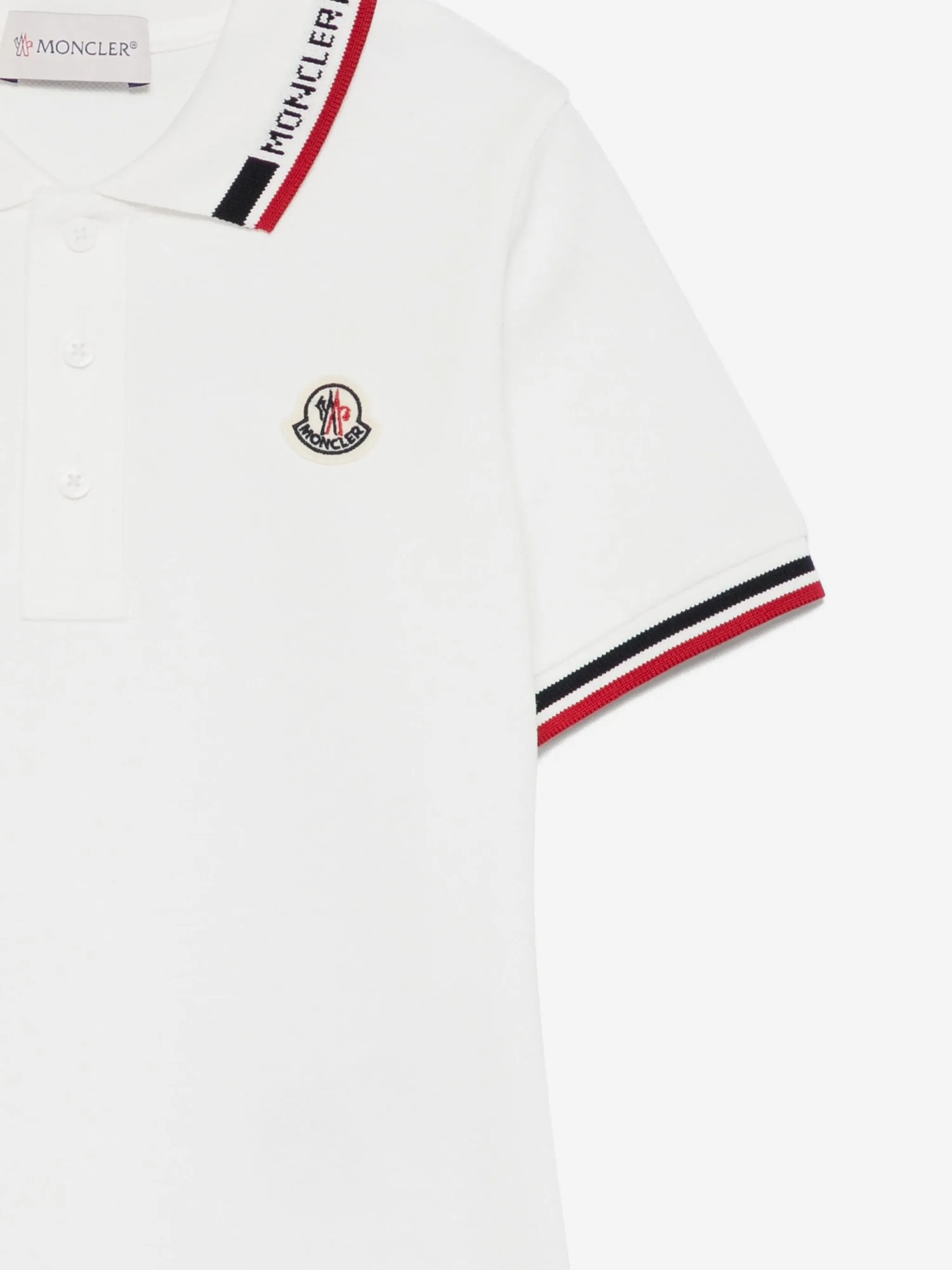Boys Logo Polo Shirt in White