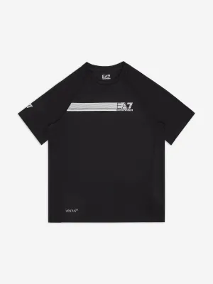 Boys Logo Print T-Shirt in Black