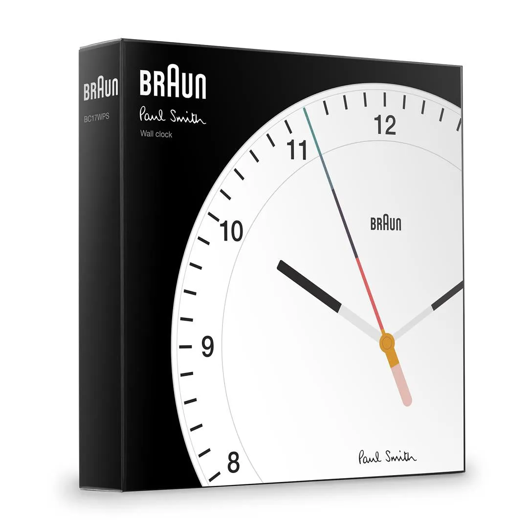 Braun x Paul Smith limited edition classic large analogue wall clock - white
