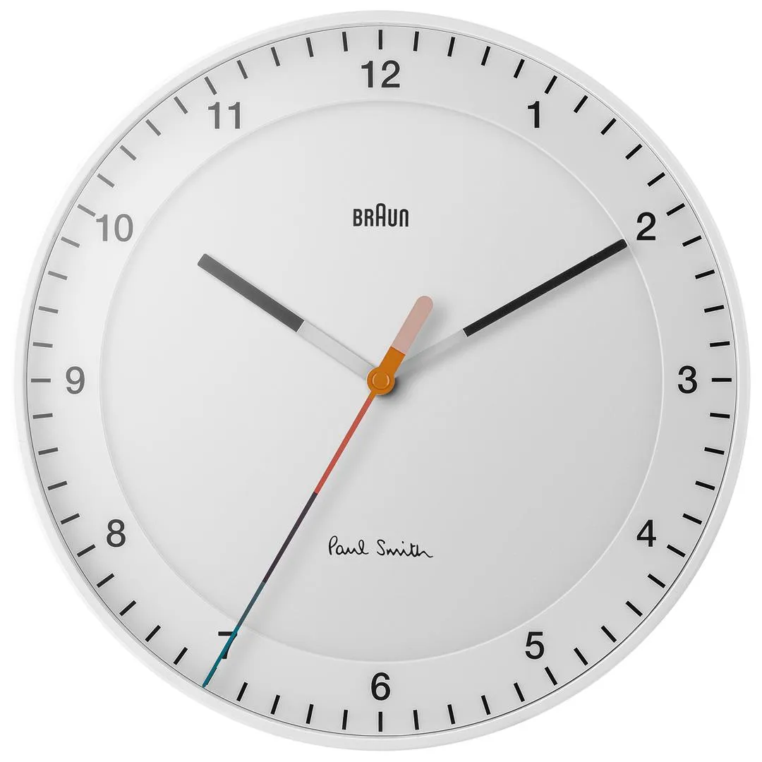 Braun x Paul Smith limited edition classic large analogue wall clock - white