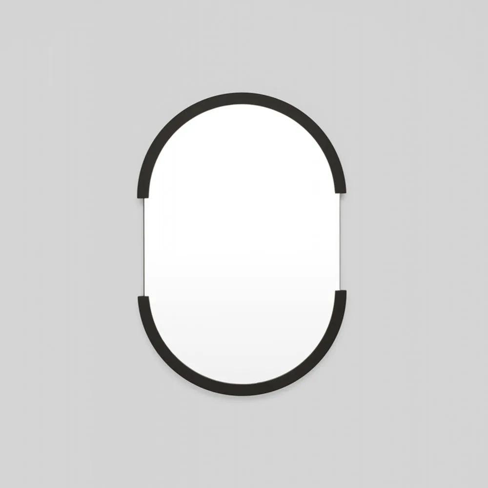Dawn Oval Mirror - Black