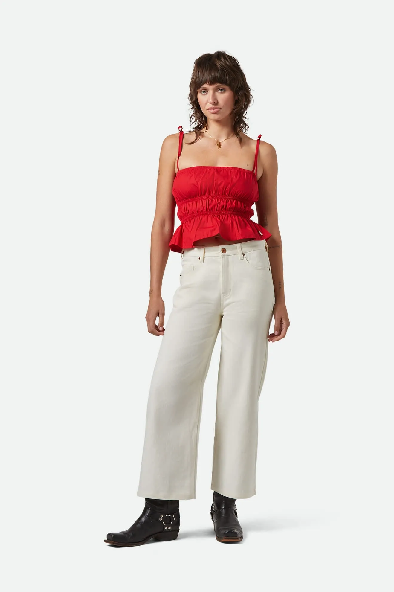Eden Smocked Top - Crimson