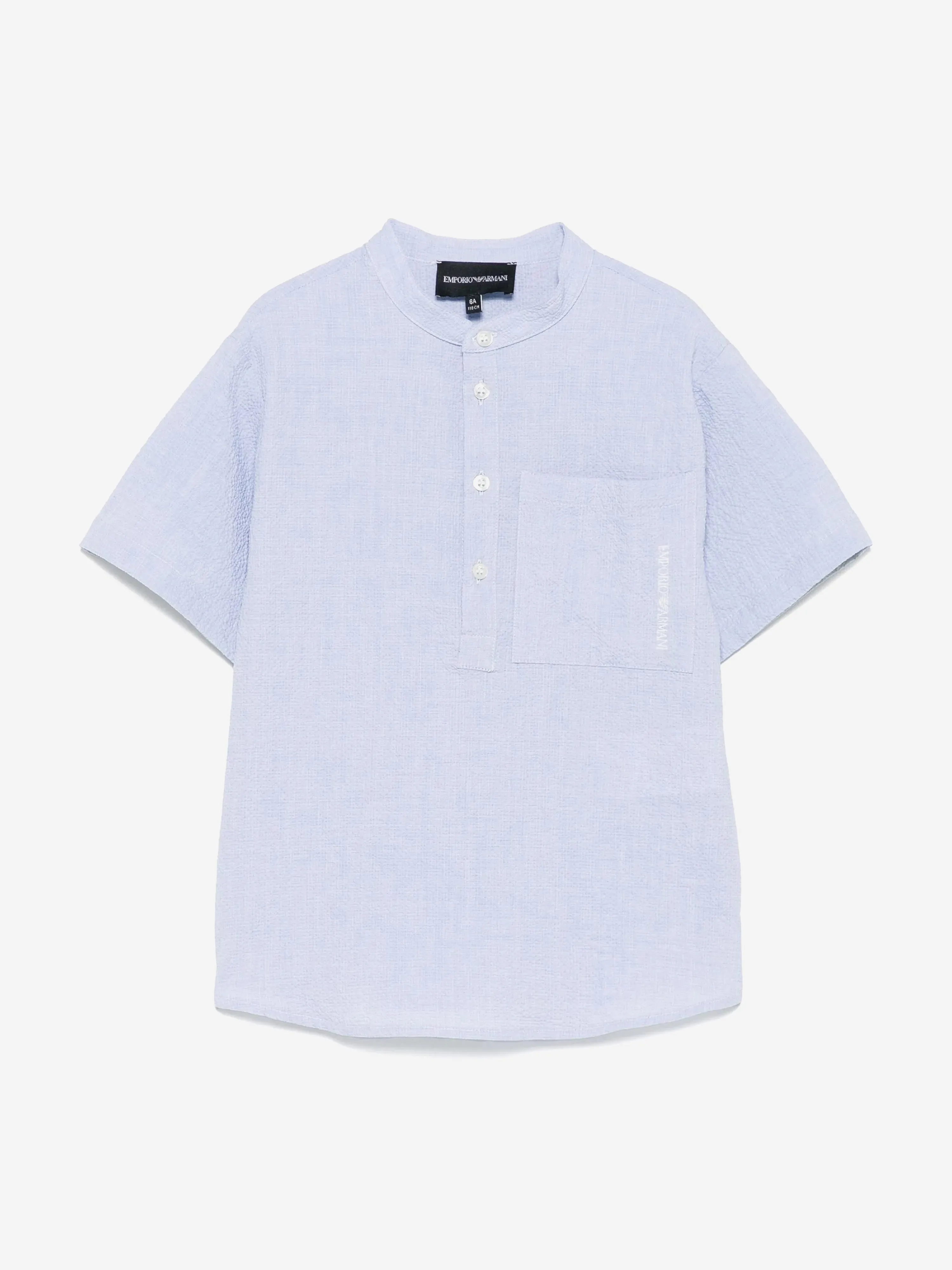 Emporio Armani Boys Pocket Shirt in Blue