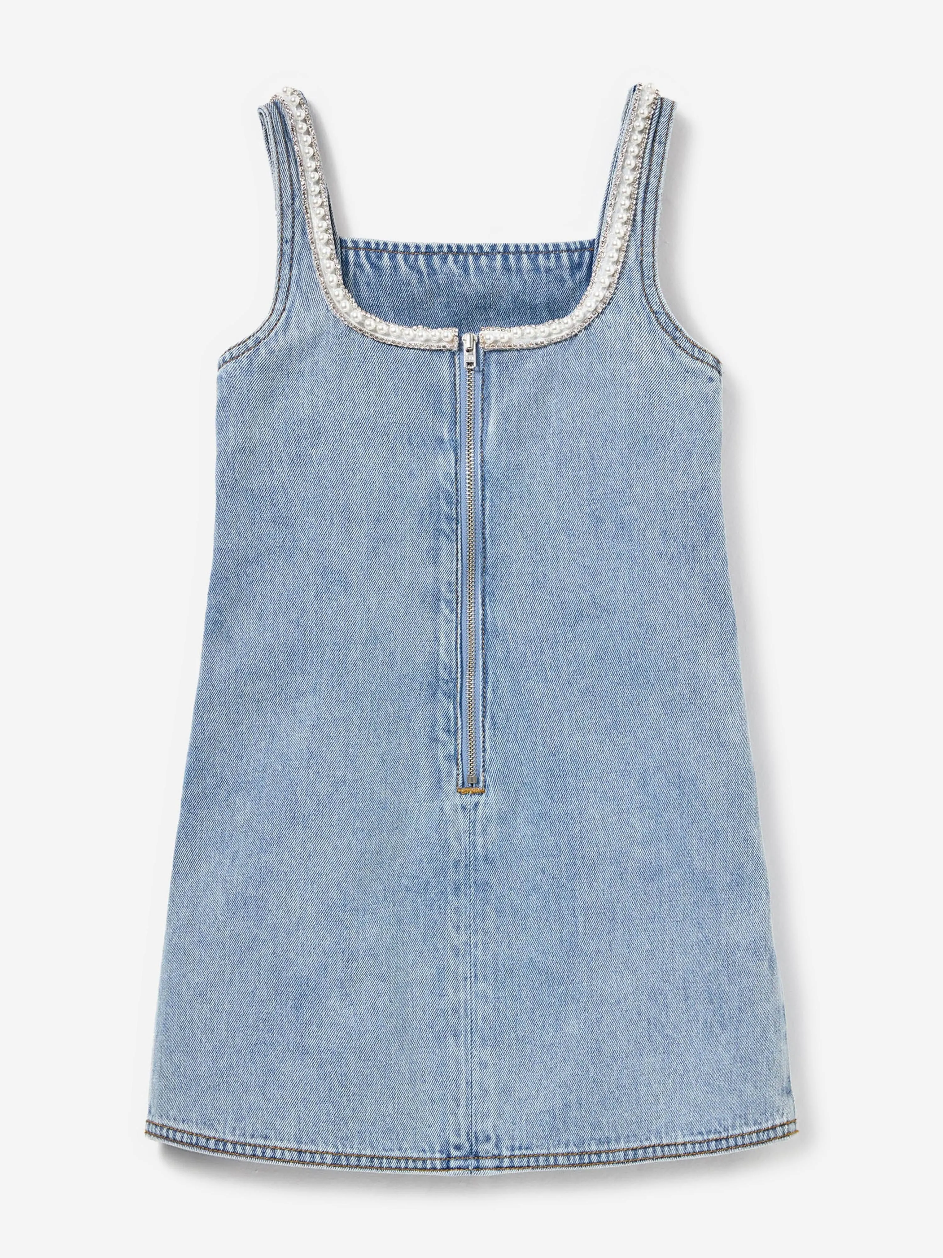 Girls Denim Dress in Blue