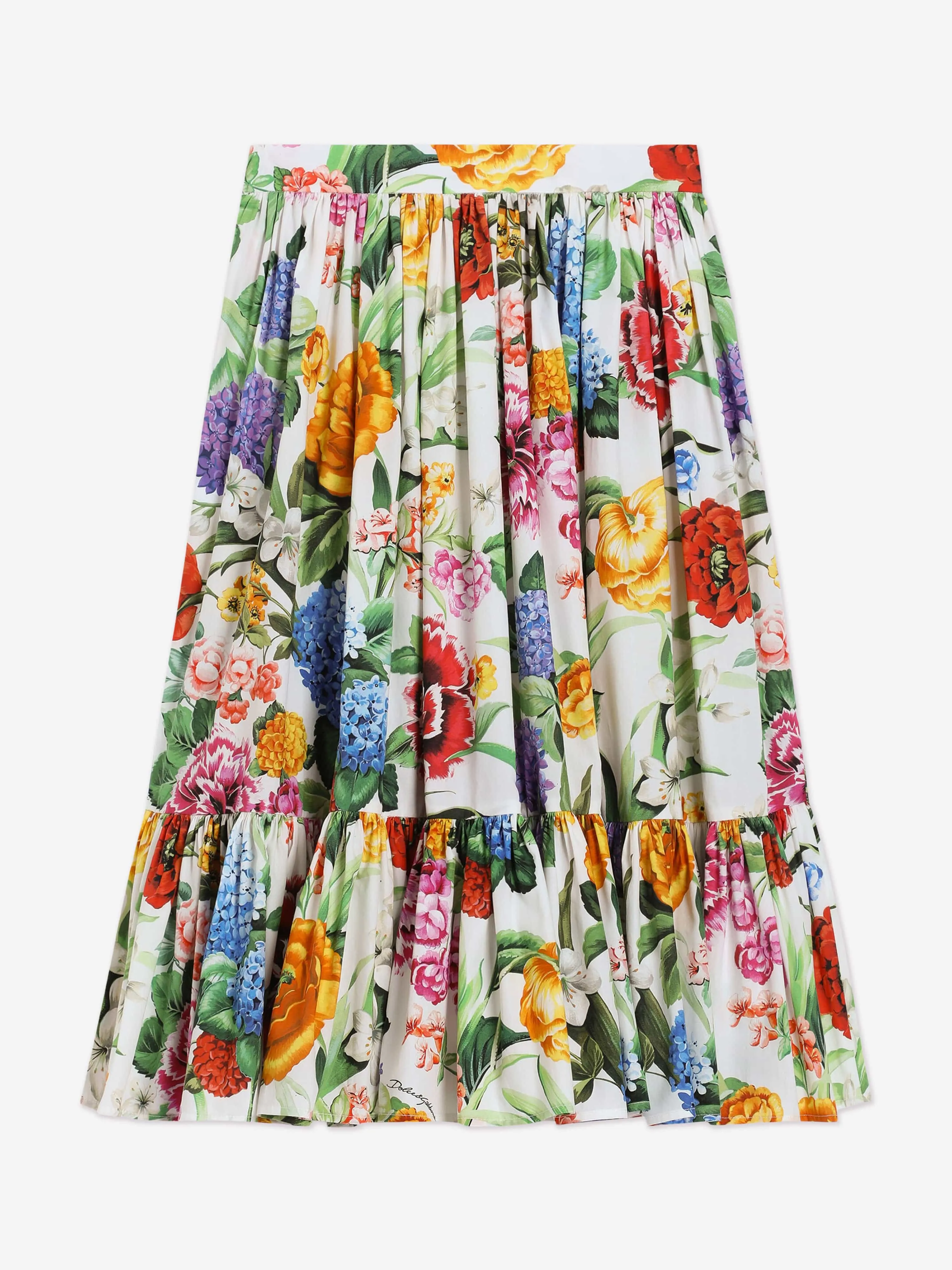 Girls Floral Print Skirt in Multicolour