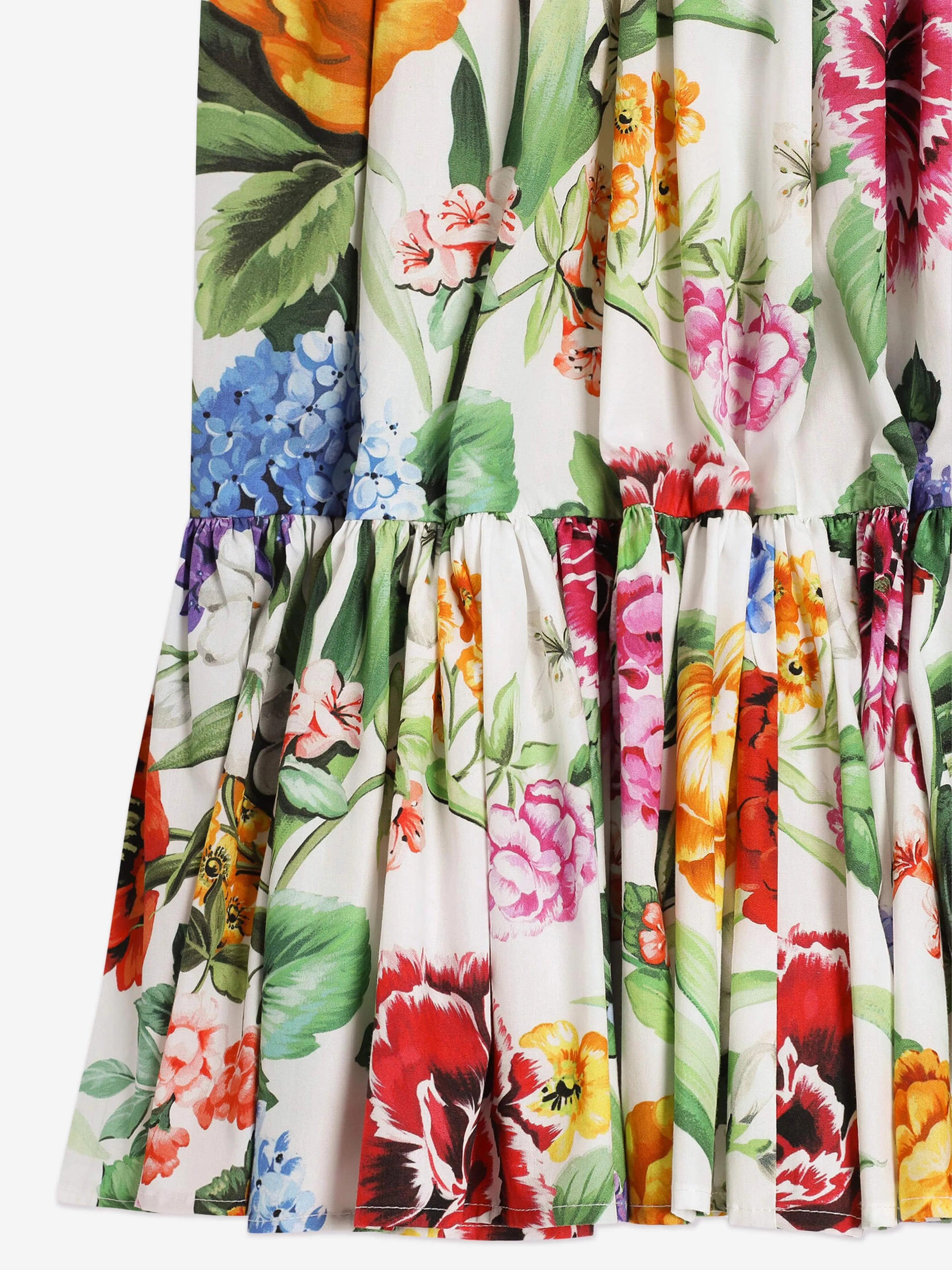 Girls Floral Print Skirt in Multicolour