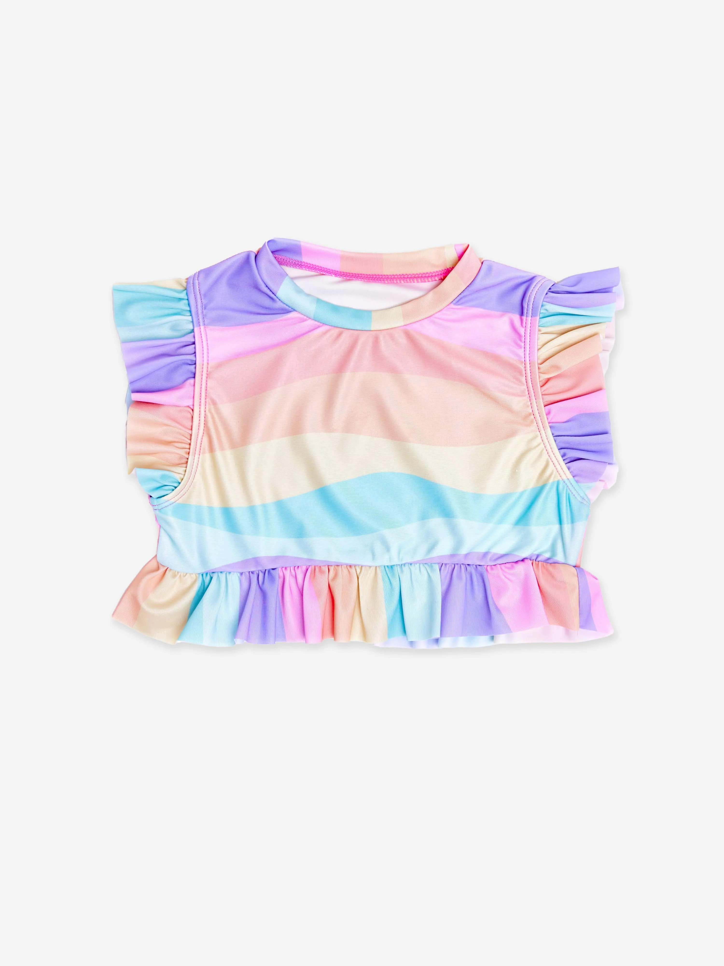 Girls Frill Tankini in Purple (UPF50 )