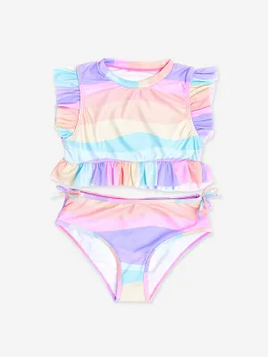 Girls Frill Tankini in Purple (UPF50 )