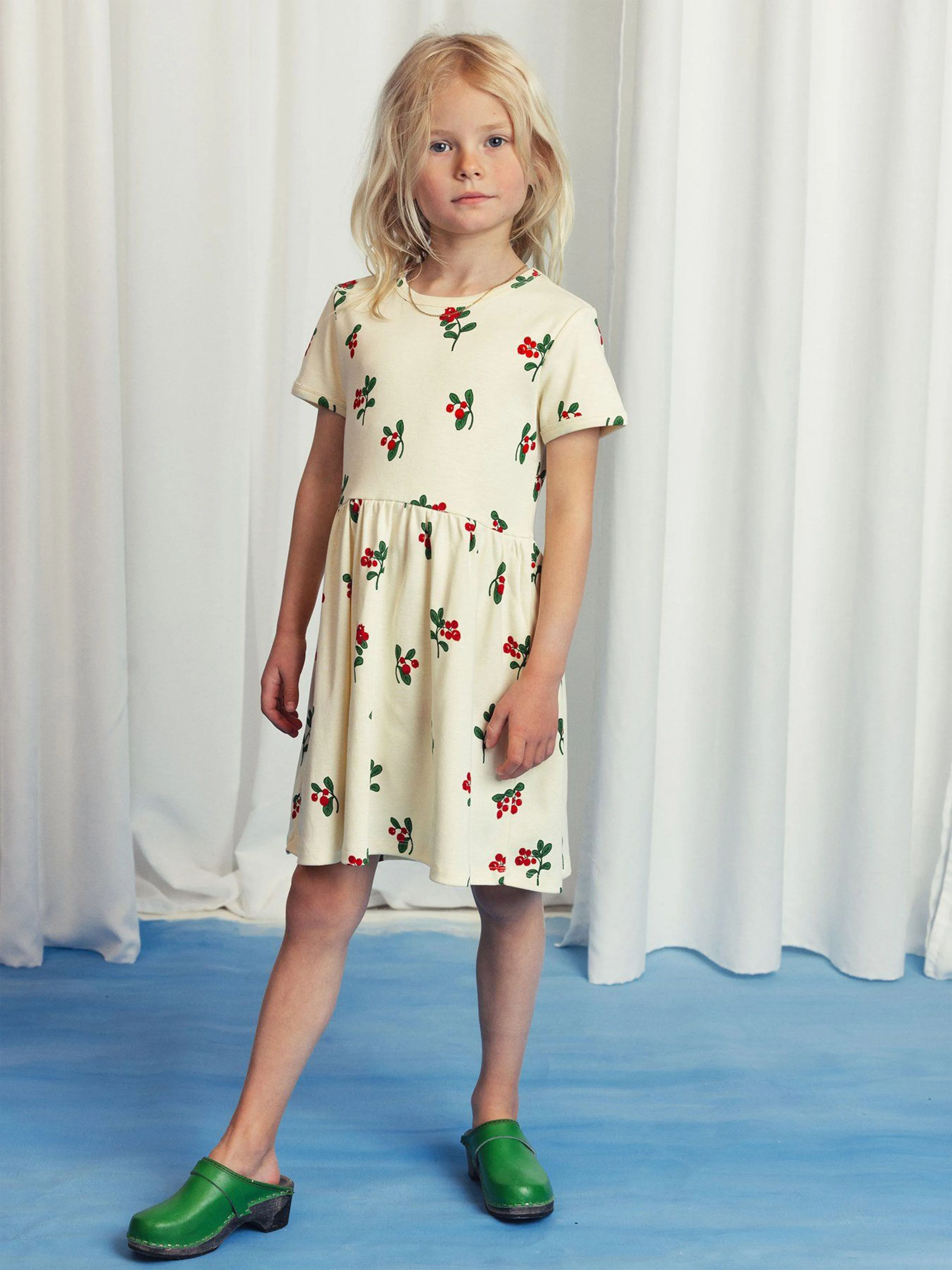 Girls Lingonberries AOP Dress in Ivory