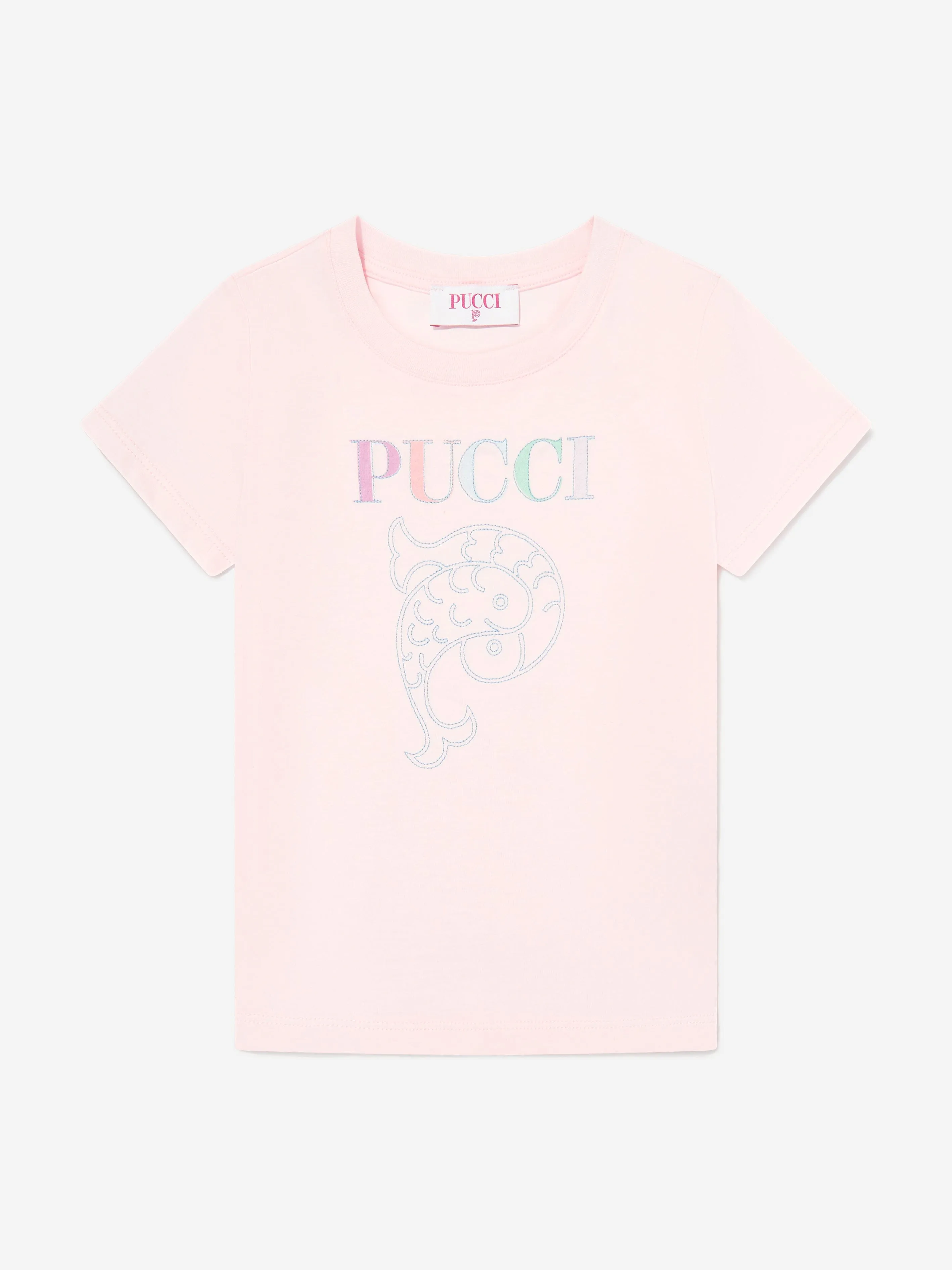 Girls Logo Print T-Shirt in Pink