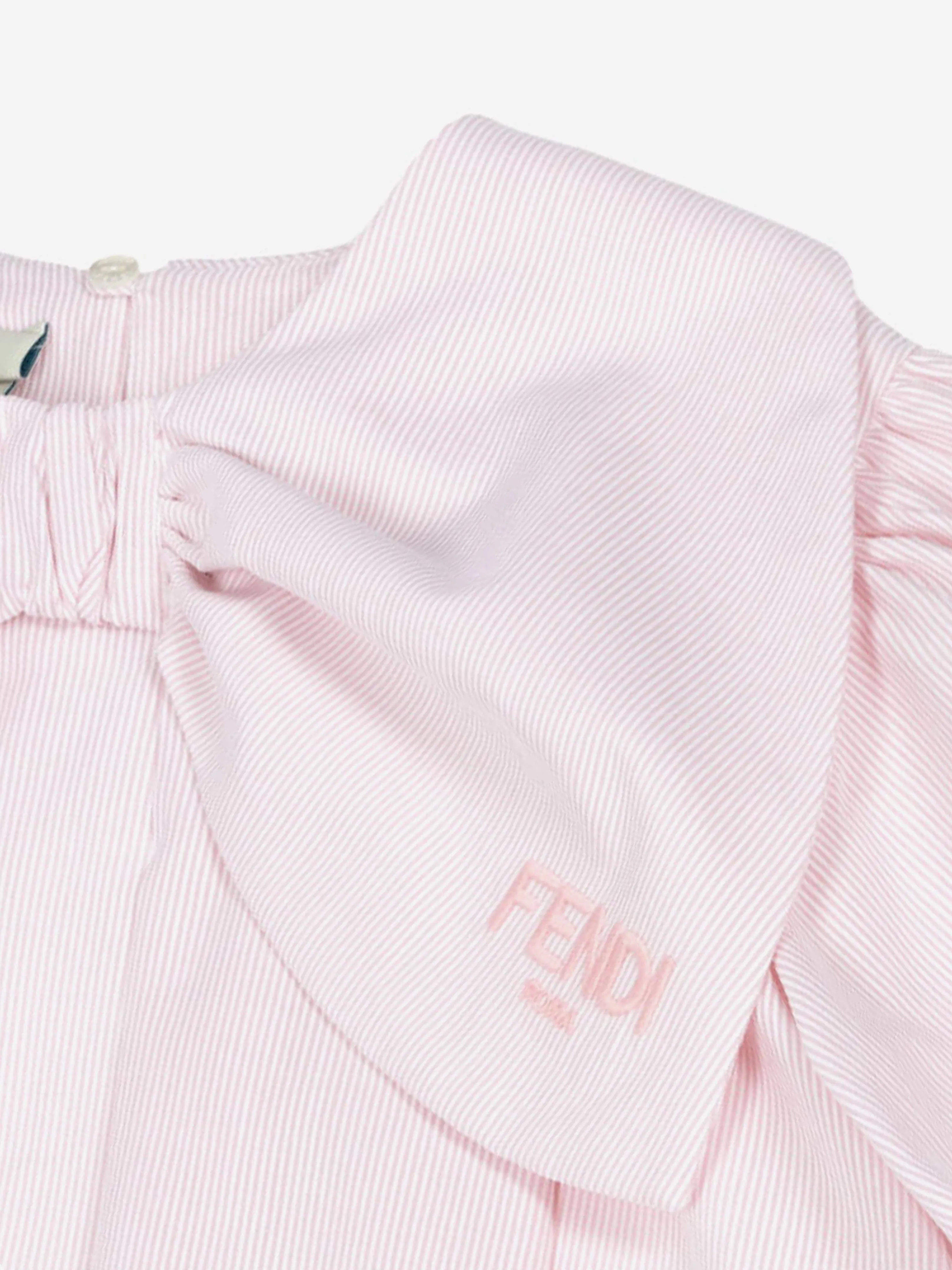 Girls Striped Bow Dress in Pink