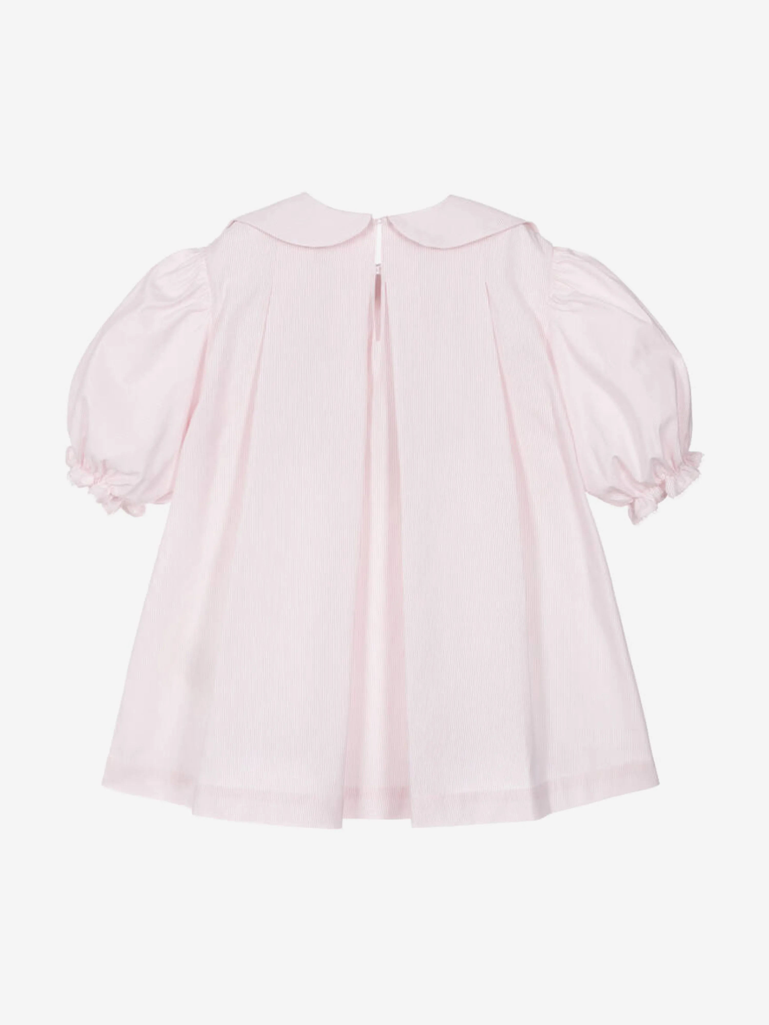 Girls Striped Bow Dress in Pink