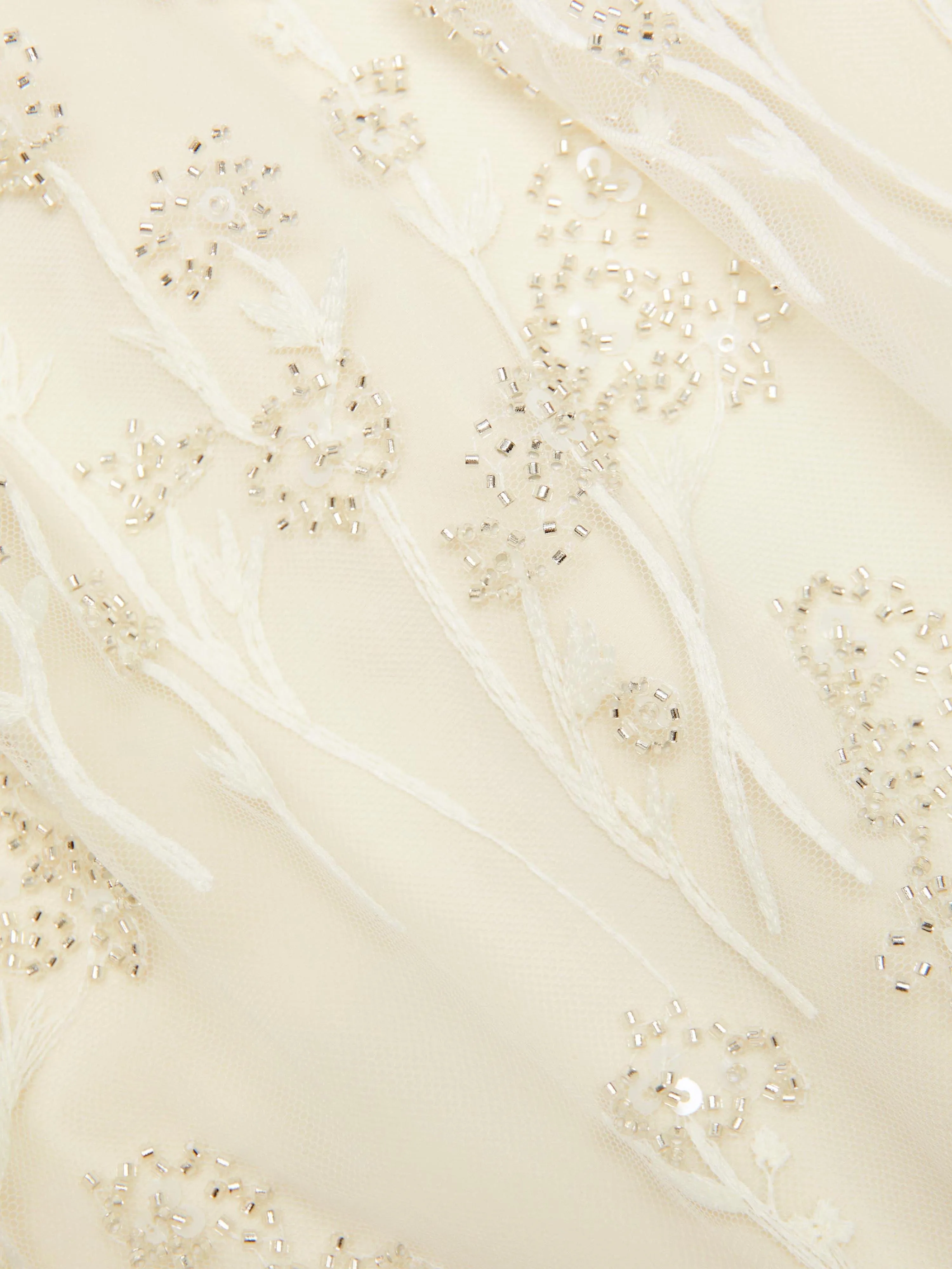 Girls Tulle Flower Dress in Ivory