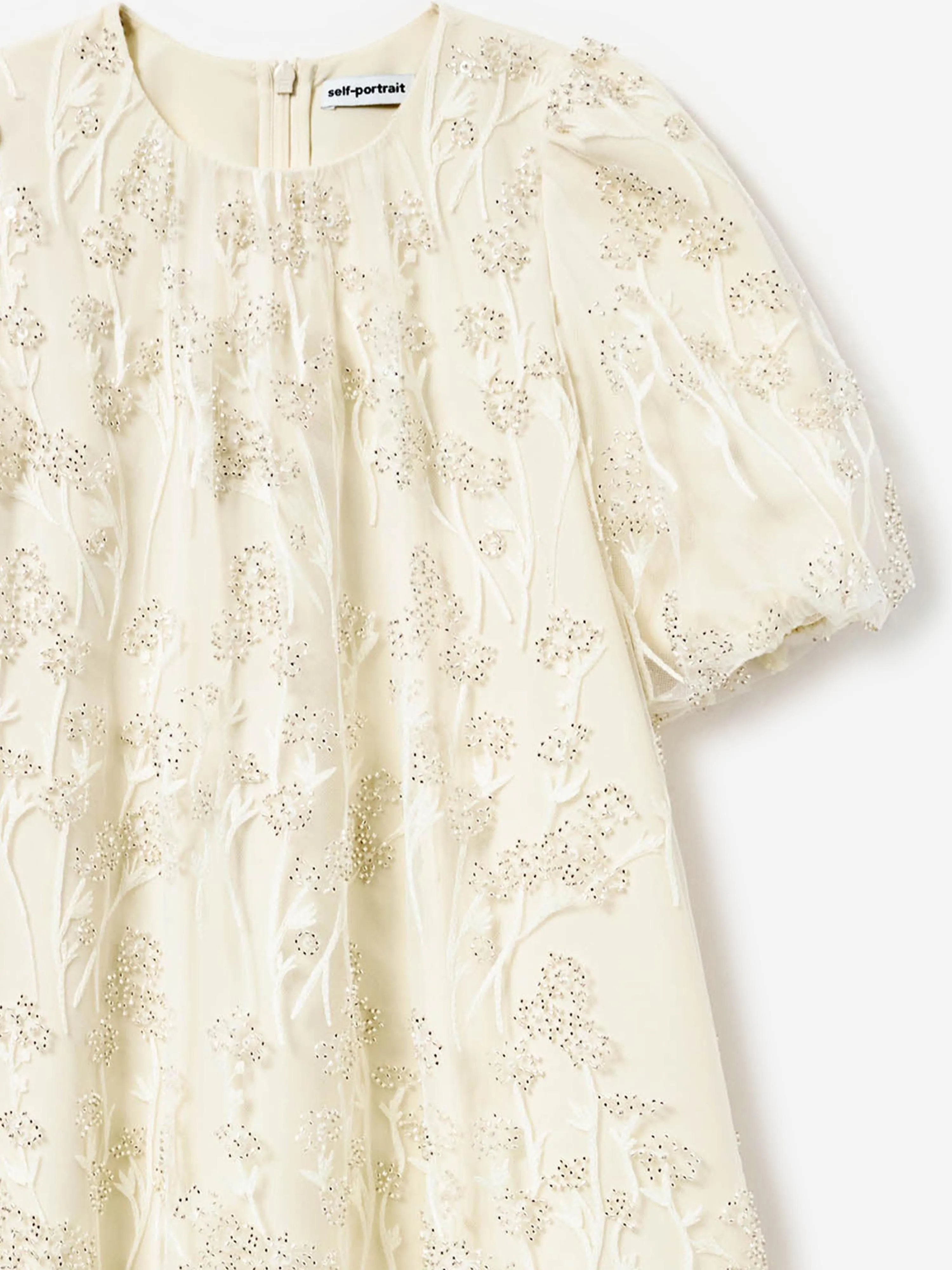 Girls Tulle Flower Dress in Ivory
