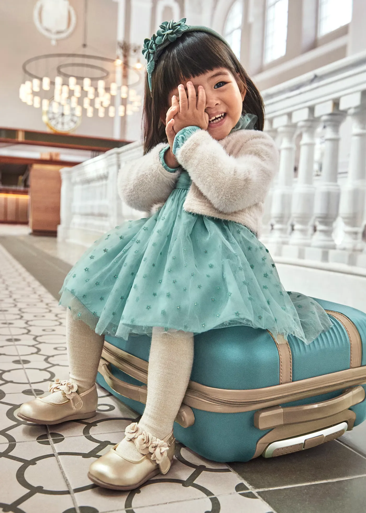 Green Jade Daisy Smocked Dress