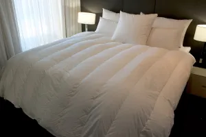 His And Her Channel King Size Quilt 95% White Premium Polish Goose Down 1 And 3 Blanket Warmth German Batiste TE100