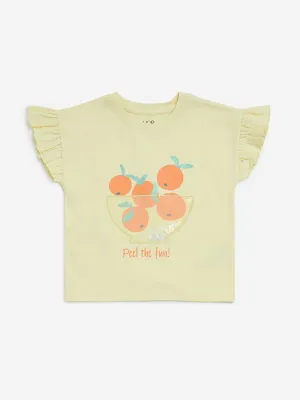 HOP Kids Yellow Orange Design Cotton Top