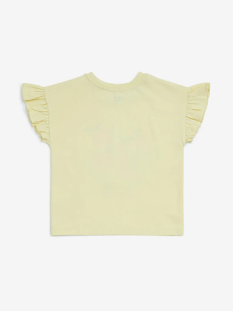 HOP Kids Yellow Orange Design Cotton Top