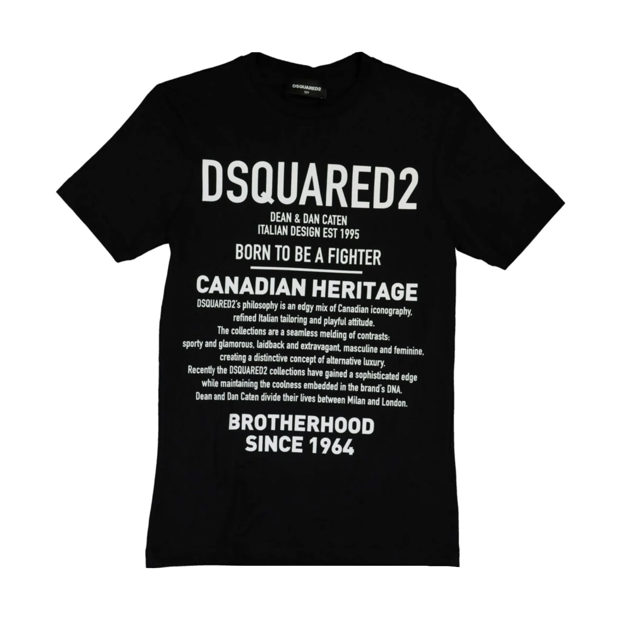 Kids DSQUARED2 Black Logo T-Shirt