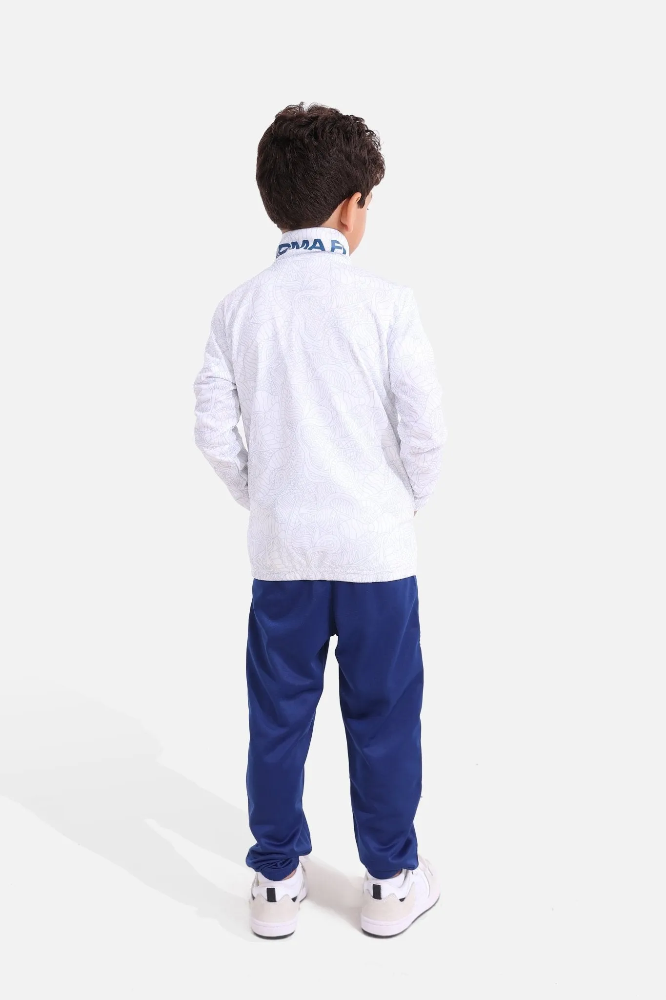 Kids White/Bellwether Tracksuit