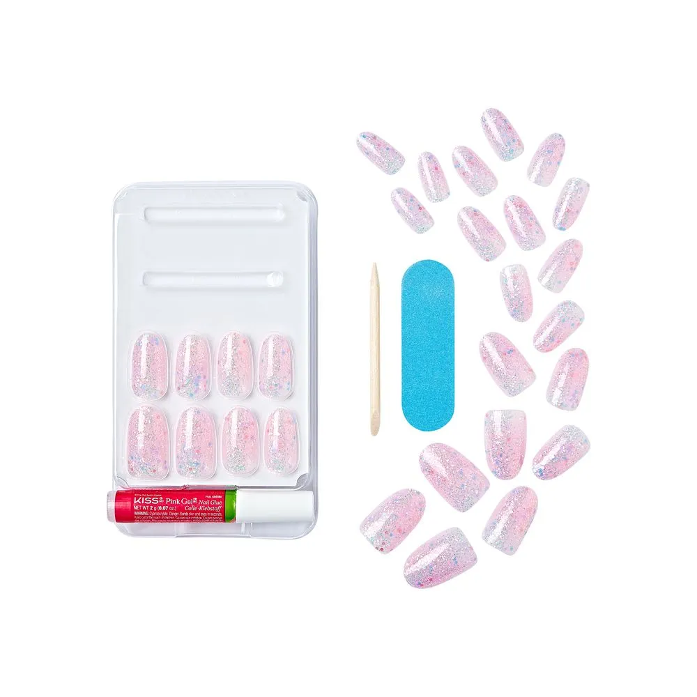 Kiss Gel Fantasy Dreamdust Nails - Diamonds For Me