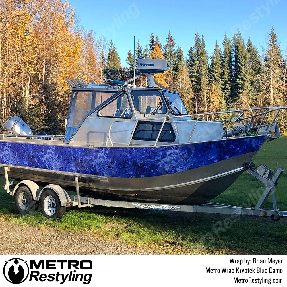 Kryptek Blue Camouflage Vinyl Wrap Film