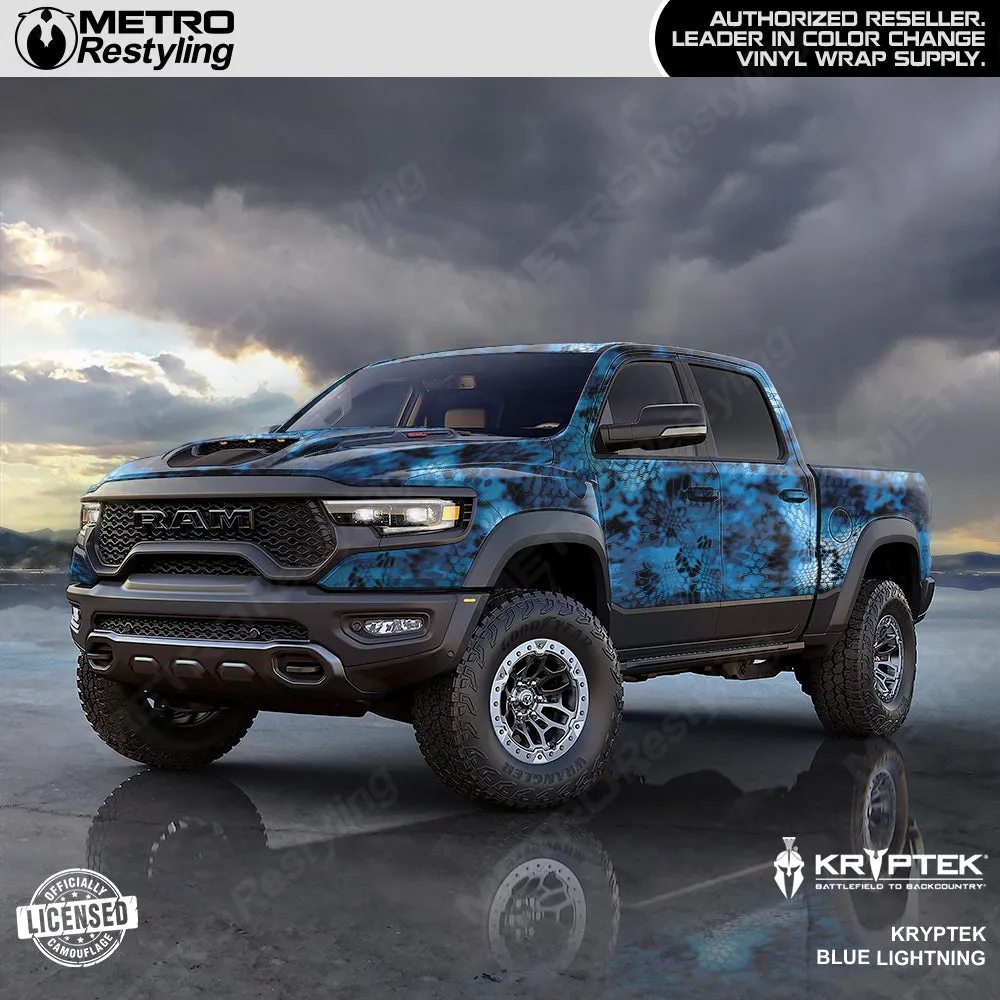 Kryptek Blue Lightning Camouflage Vinyl Wrap Film