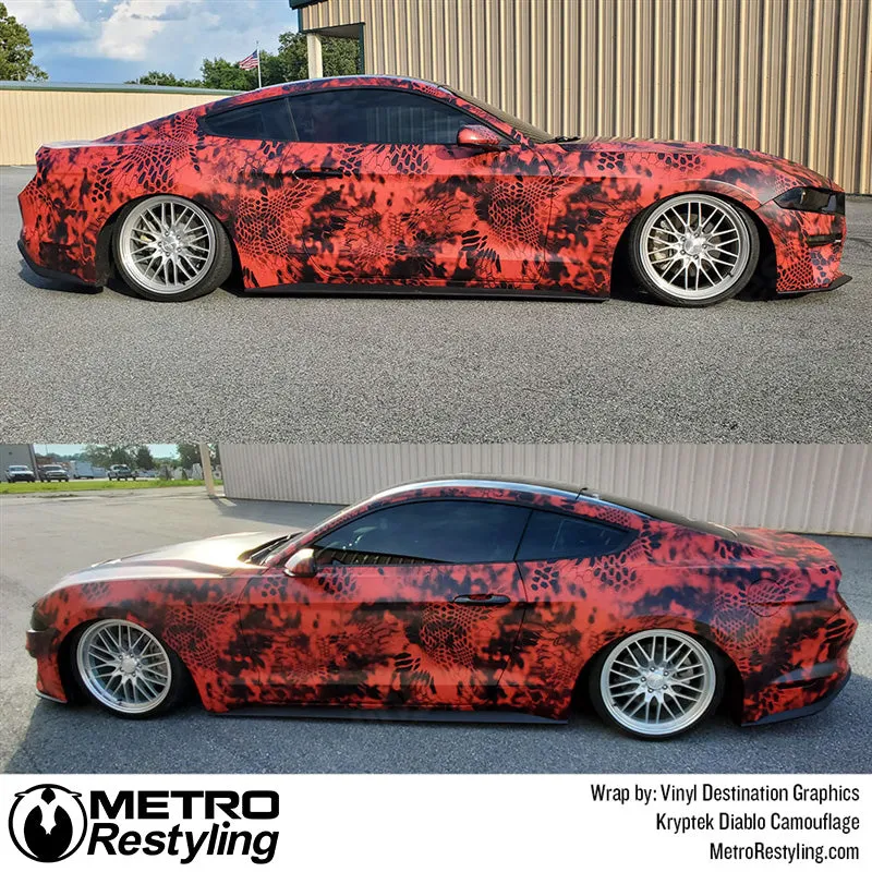 Kryptek Diablo Camouflage Vinyl Wrap Film