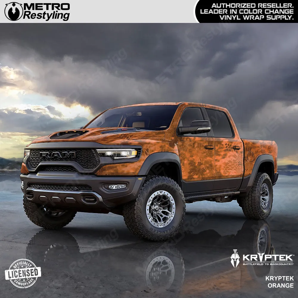 Kryptek Orange Camouflage Vinyl Wrap Film