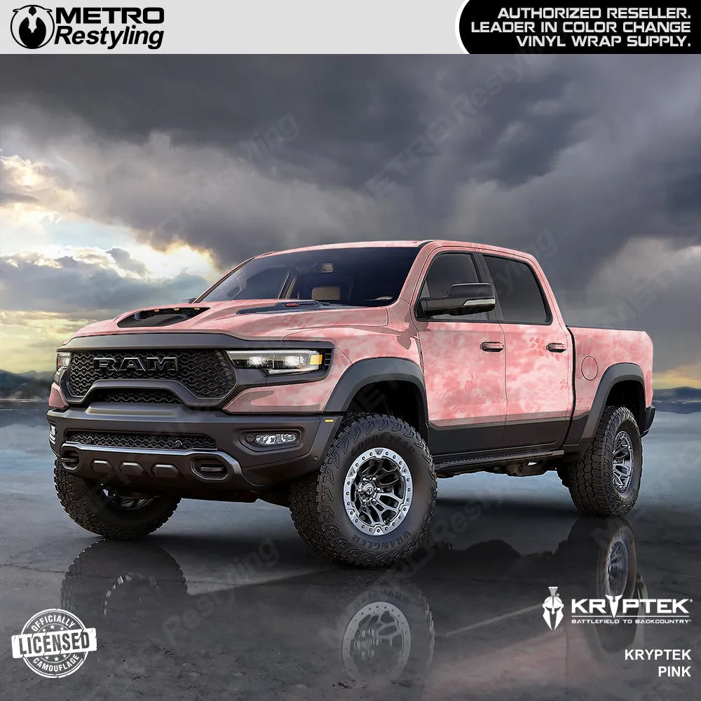 Kryptek Pink Camouflage Vinyl Wrap Film