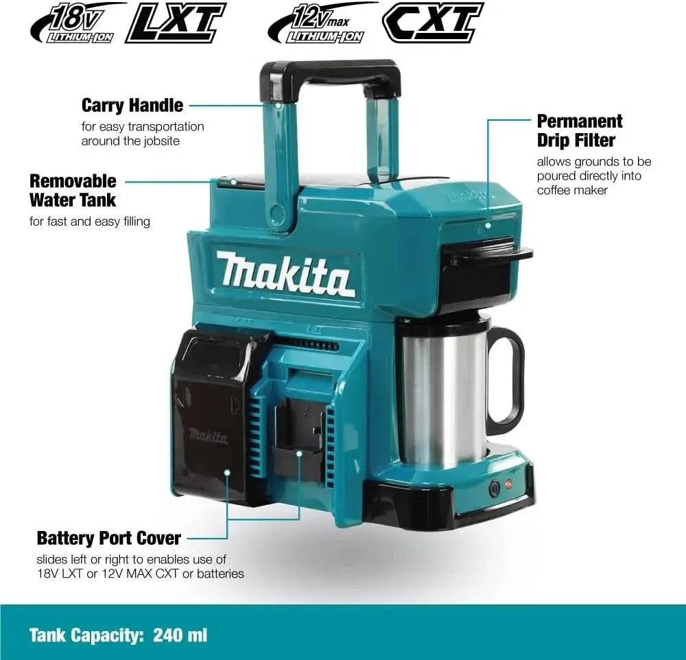 Makita DCM501Z  -  18V OR 12V COFFEE MAKER (TOOL ONLY)