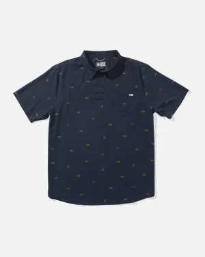 Mayday Perf Ss Tech Polo - Navy