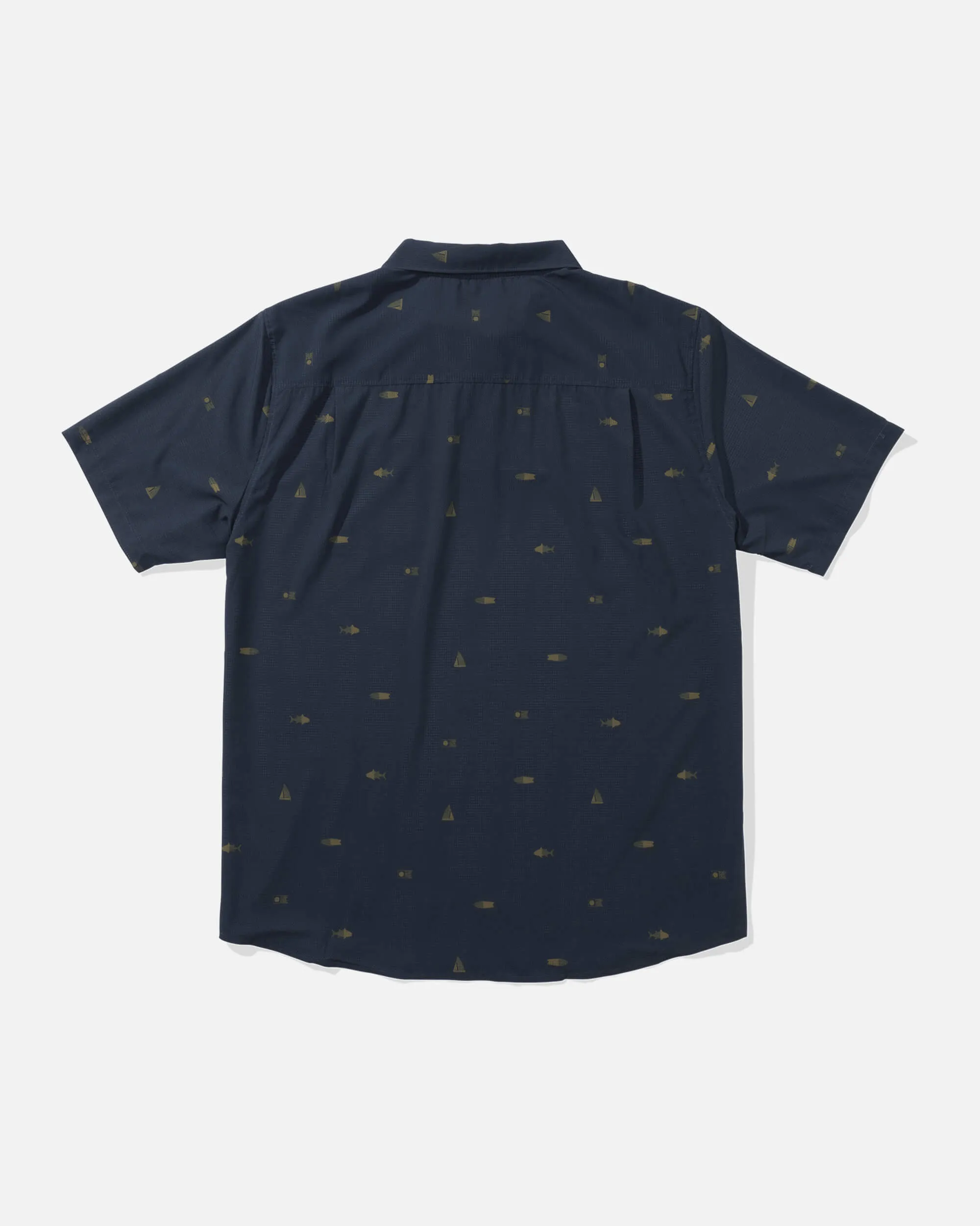 Mayday Perf Ss Tech Polo - Navy