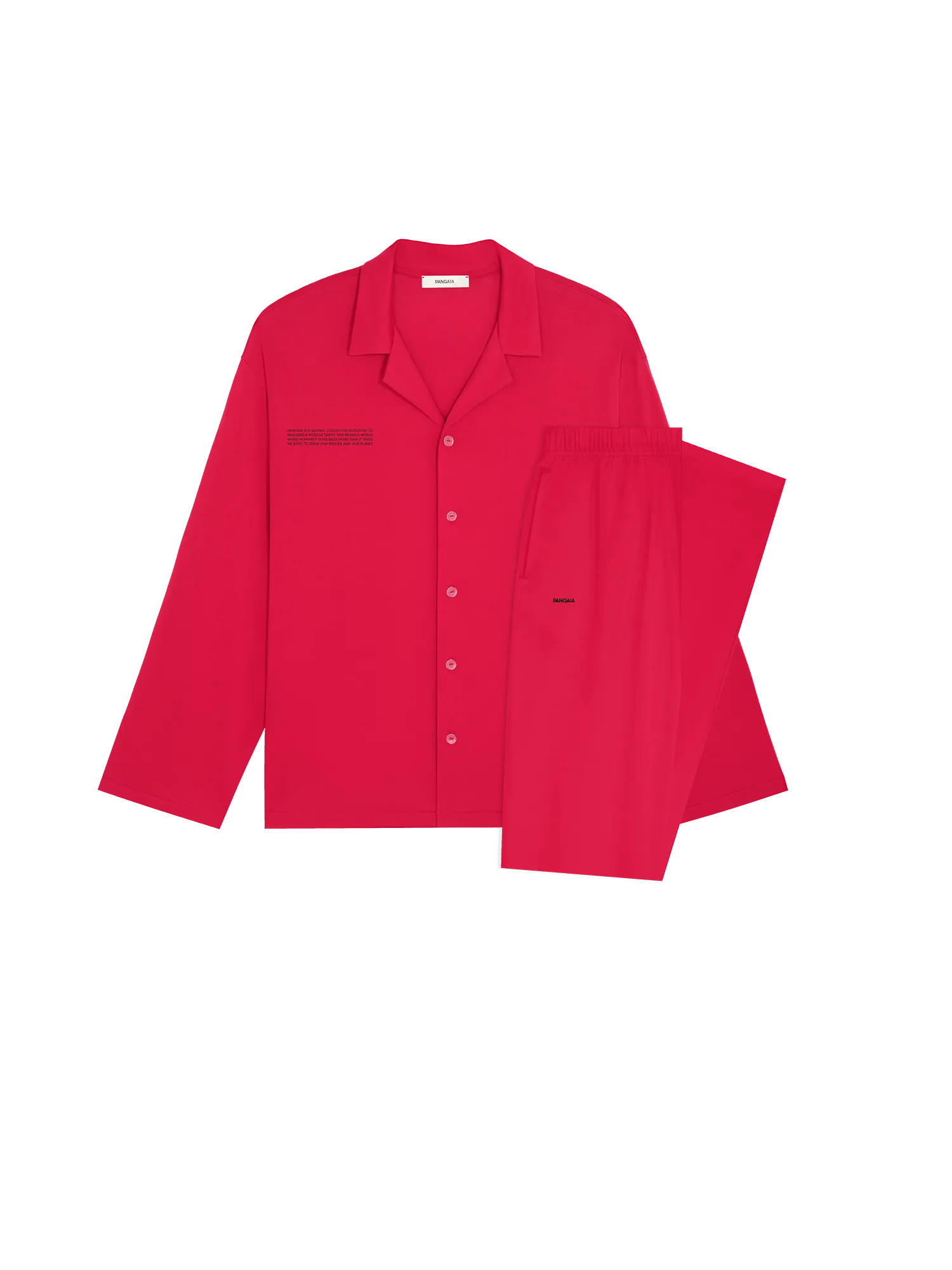 Mens 365 Lightweight Long Pyjama Set —goji red