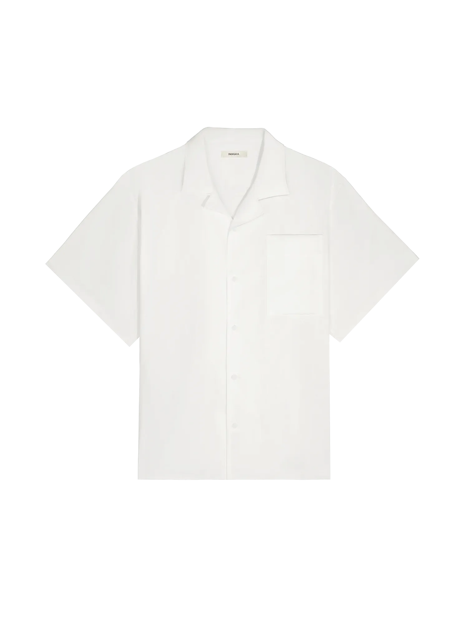 Mens Aloe Linen Camp Collar Shirt—off-white